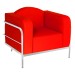 Red Hélèna armchair