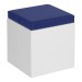 Navy blue Cassandra square bench