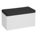 Black Cassandra rectangular bench