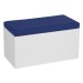 Navy blue Cassandra rectangular bench